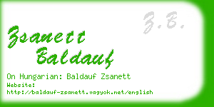 zsanett baldauf business card